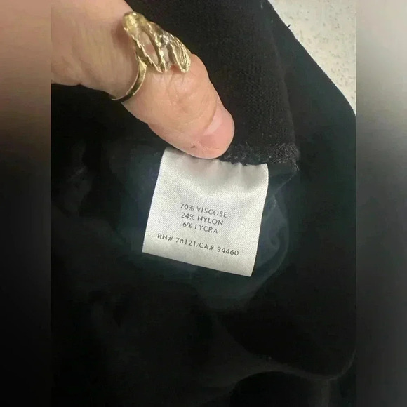 Eileen Fisher Women's Stretch Pull on Pants Large Black EUC - Picture 6 of 6